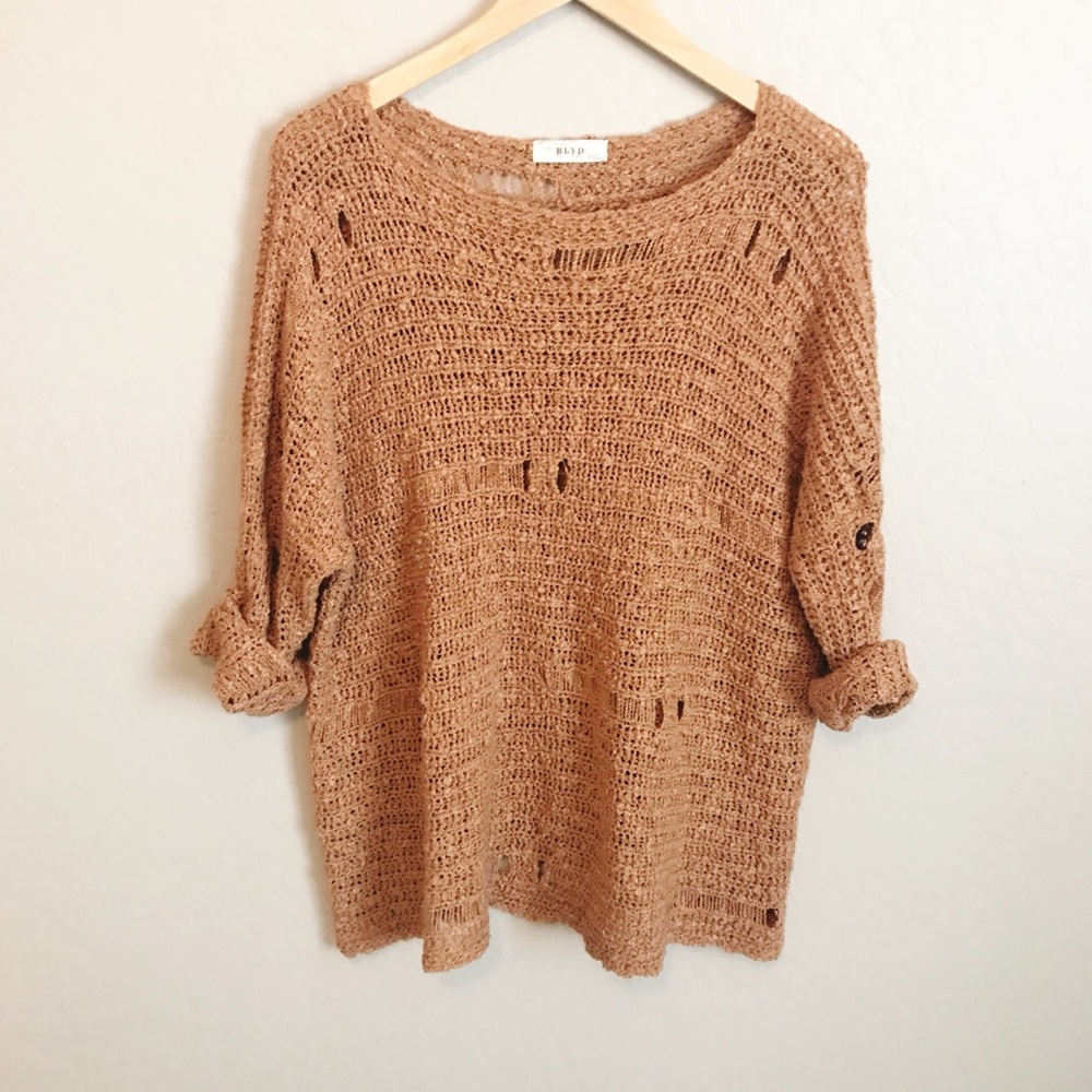 Oversized, Distressed Sweater